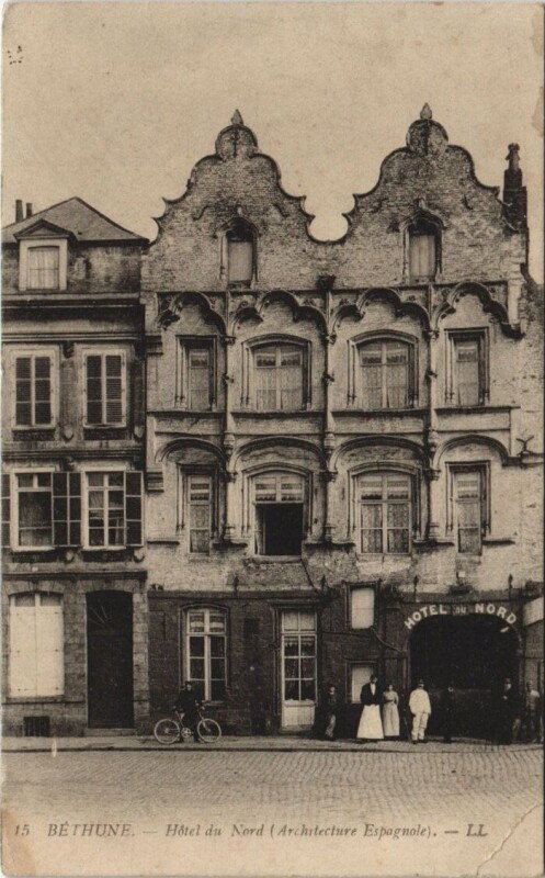 Carte postale ancienne Béthune-Hótel du Nord à Béthune