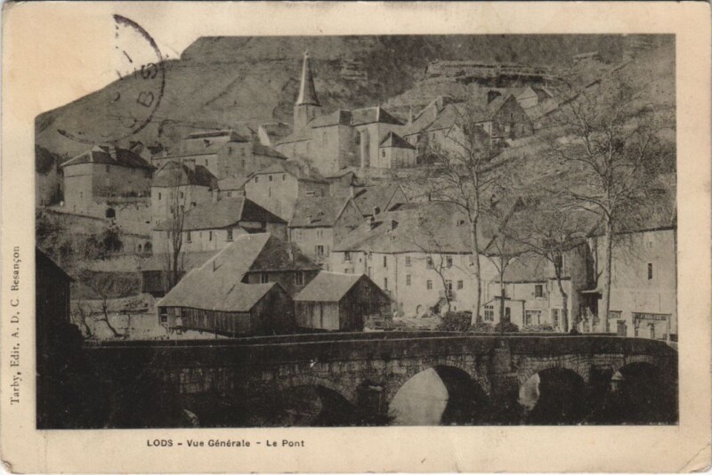 Carte postale ancienne Lods - Vue générale à Lods
