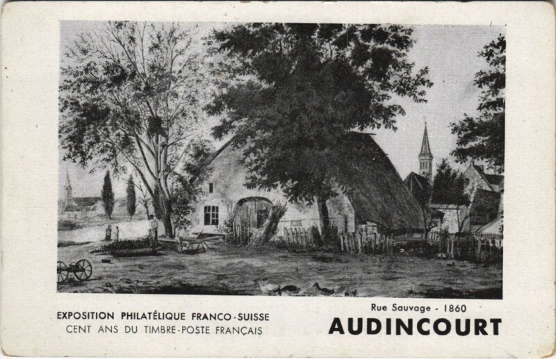 Carte postale ancienne Audincourt - Rue Sauvage à Audincourt