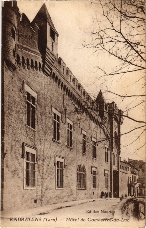 Carte postale ancienne Rabastens Hotel de Combettes du Luc France à Rabastens