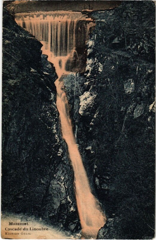 Carte postale ancienne Mazamet Cascade du Linoubre France à Mazamet