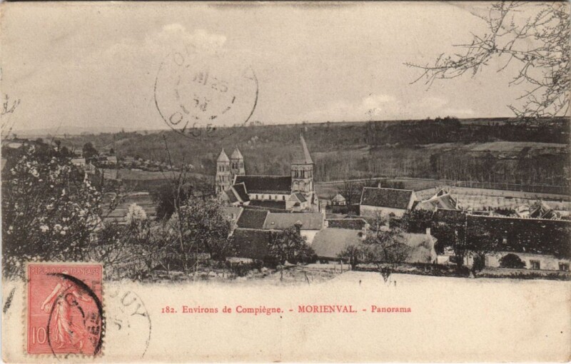 Carte postale ancienne Env. de Compiegne-Morienval-Panorama à Morienval