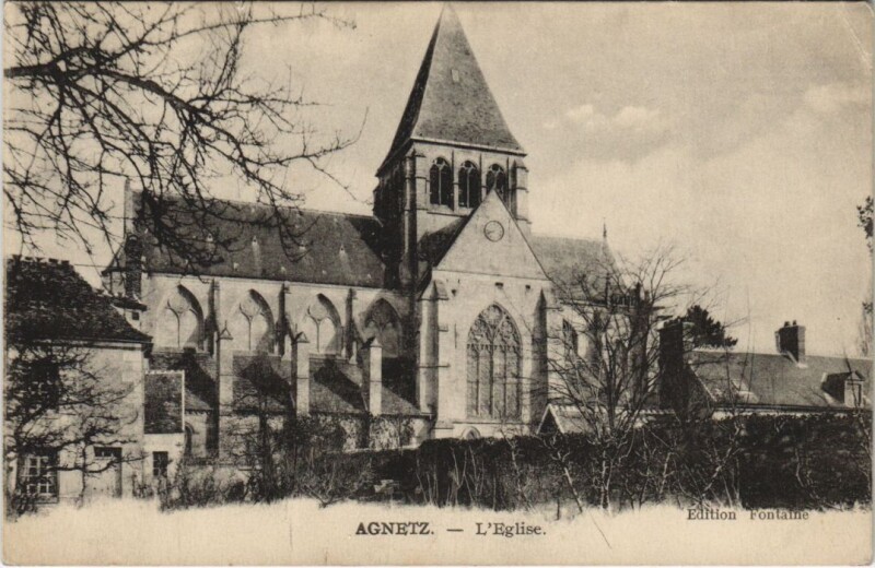 Carte postale ancienne Agnetz - L'Eglise à Agnetz