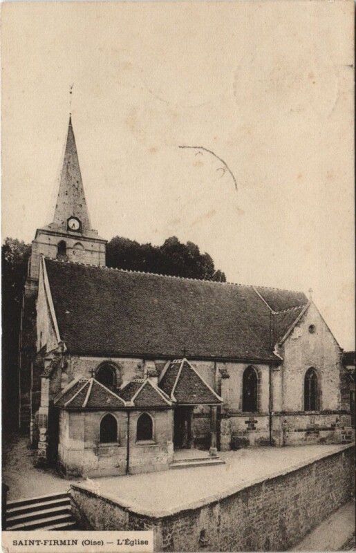 Carte postale ancienne Saint-Firmin - L'Eglise