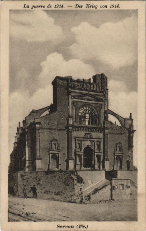 Carte postale ancienne Servon - L'Eglise - Ruines