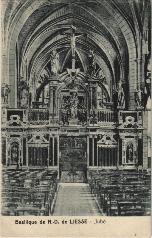 Carte postale ancienne Notre-Dame de Liesse - Basilique de N.-D. De Liesse - Jube