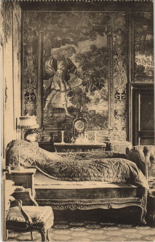 Carte postale ancienne Marchais - Chateau - Zimmer im Schloss à Marchais