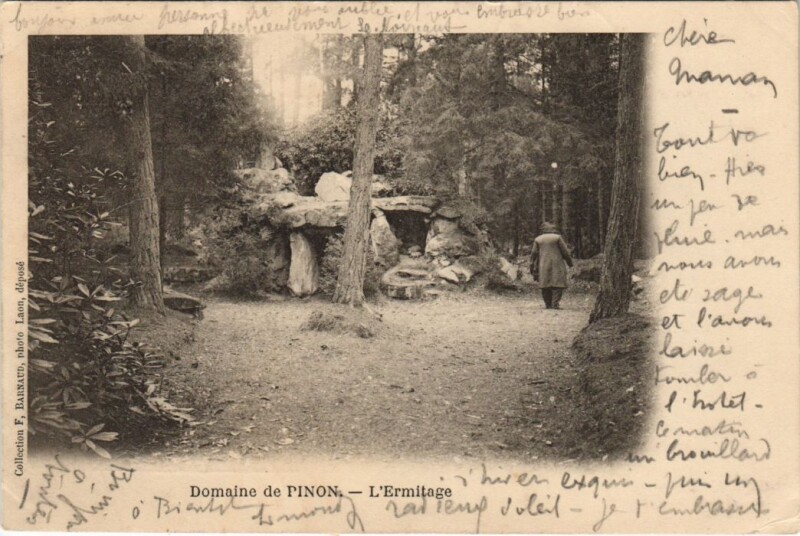 Carte postale ancienne Domaine de Pinon - L'Ermitage à Pinon