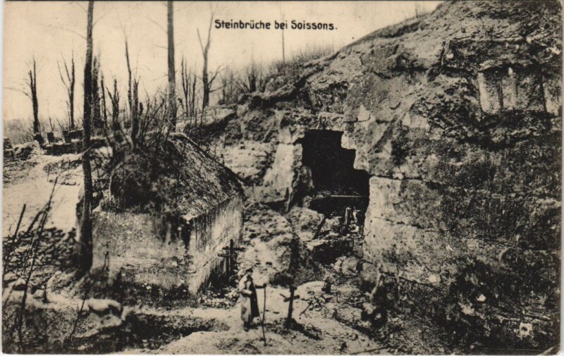Carte postale ancienne Steinbruche bei Soissons à Soissons