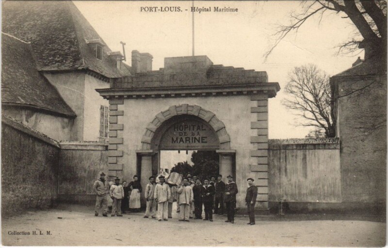 Carte postale ancienne Port-Louis - Hopital Maritime à Port-Louis