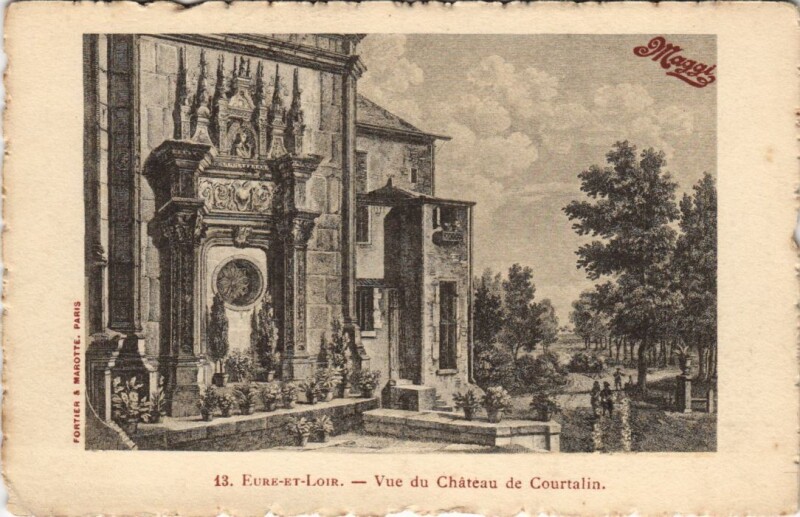 Carte postale ancienne Eure-et-Loir - Vue du Chateau de Courtalain