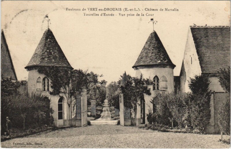 Carte postale ancienne Environs de Vert-en-Drouais - Chateau de Marsalin à Vert-en-Drouais
