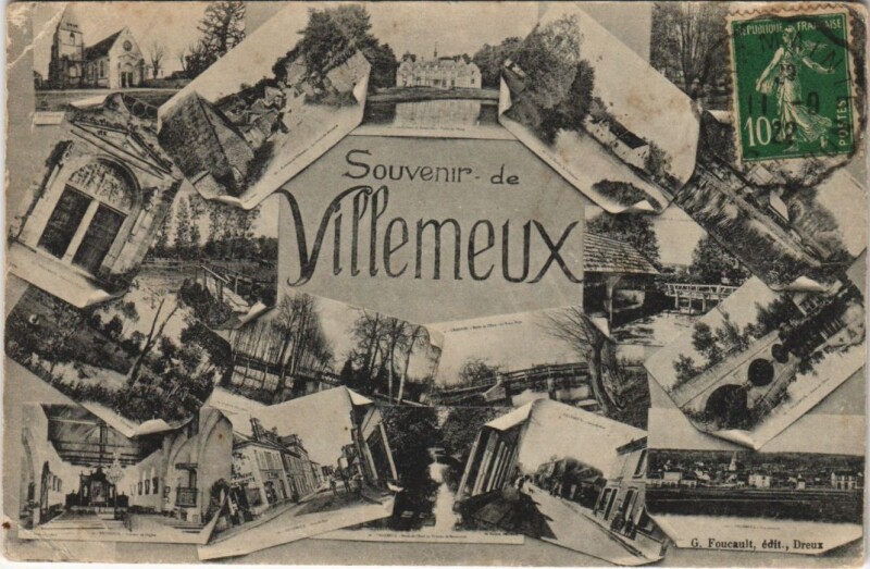 Carte postale ancienne Souvenir de Villemeux