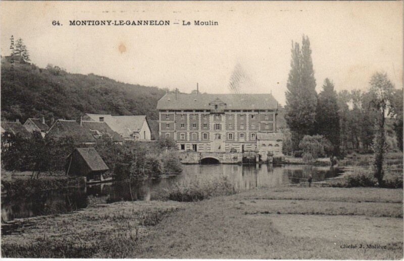 Carte postale ancienne Montigny-le-Gannelon - Le Moulin