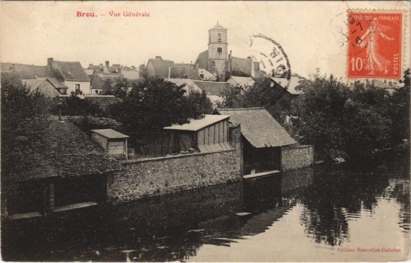 Carte postale ancienne Brou - Vue Générale à Brou