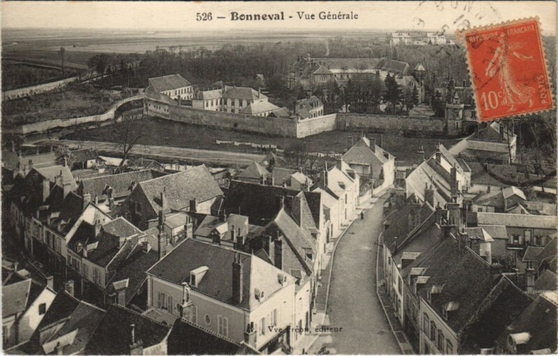 Carte postale ancienne Bonneval - Vue Générale à Bonneval