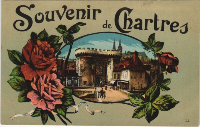 Carte postale ancienne Souvenir de Chartres à Chartres