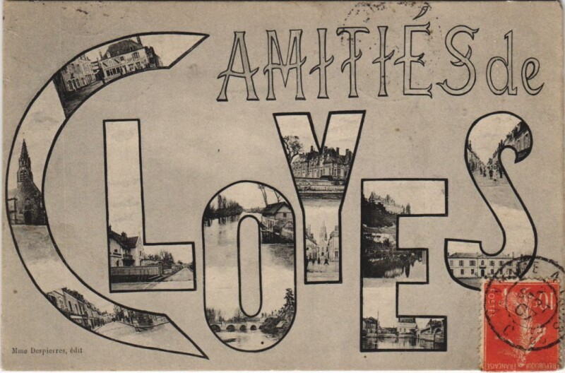 Carte postale ancienne Amities de Cloyes