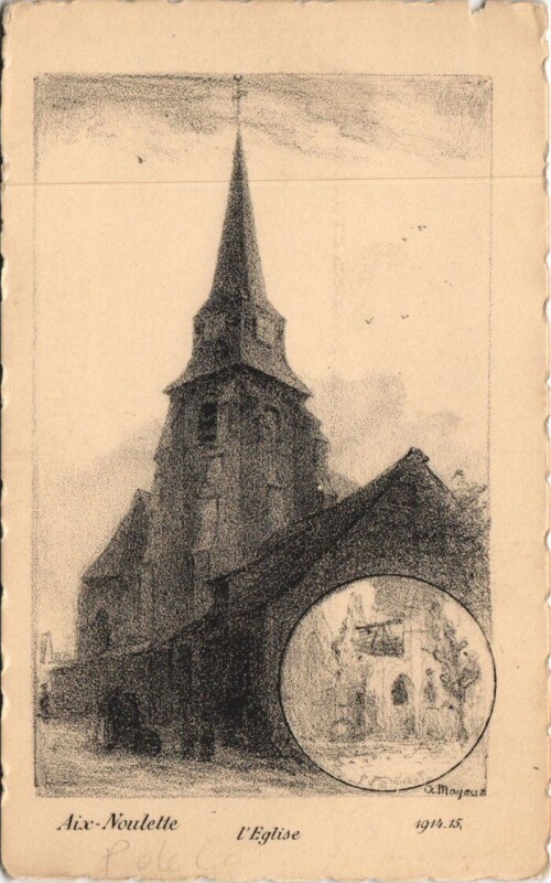 Carte postale ancienne Aix-Noulette I'Eglise à Aix-Noulette