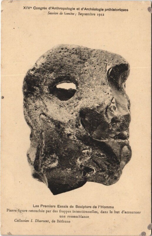Carte postale ancienne Bethune - Collection I. Dharvent. Les Premiers Essais de Sculpture à Béthune