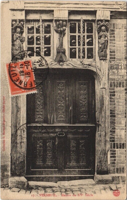 Carte postale ancienne Verneuil - Maison du Xv siecle