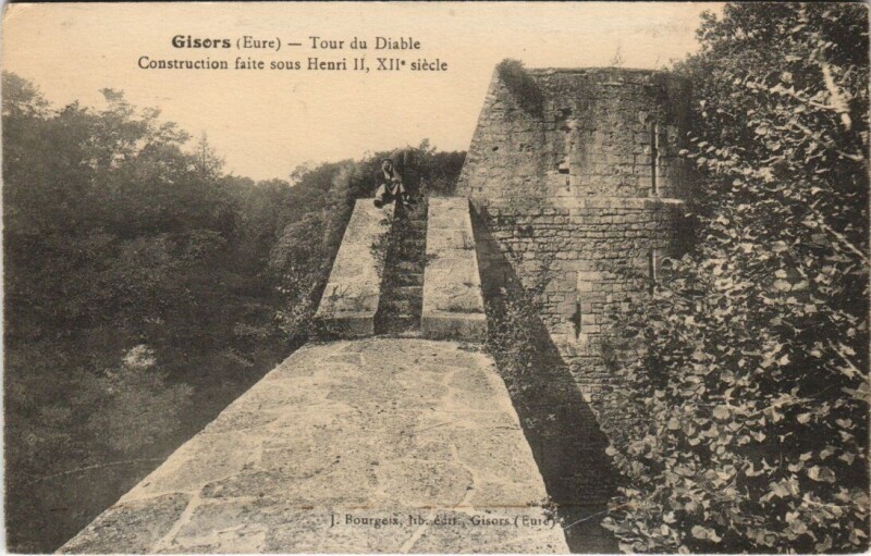 Carte postale ancienne Gisors - Tour du Diable à Gisors