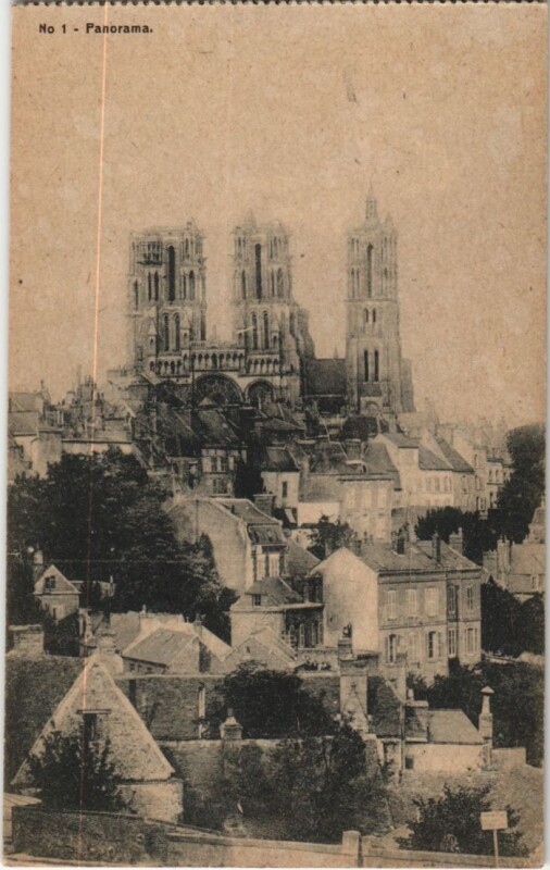 Carte postale ancienne Laon- Panorama France