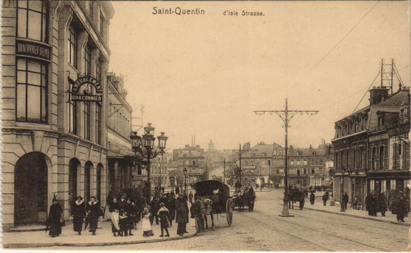 Carte postale ancienne Saint Quentin- d'Isle Strasse France à Saint-Quentin