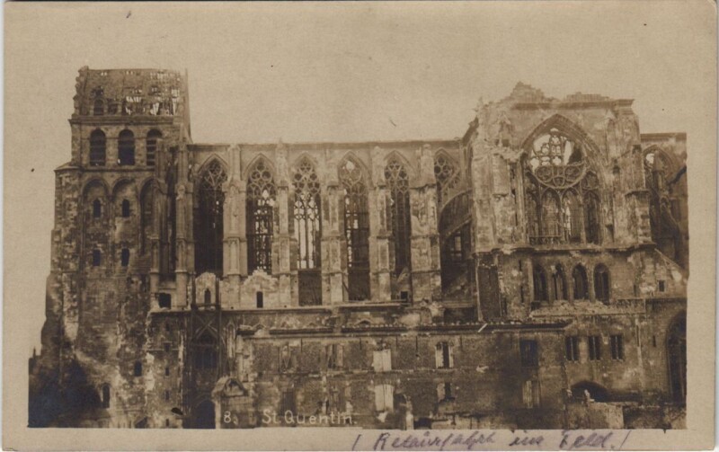 Carte postale ancienne Saint Quentin- Kathedrale France à Saint-Quentin