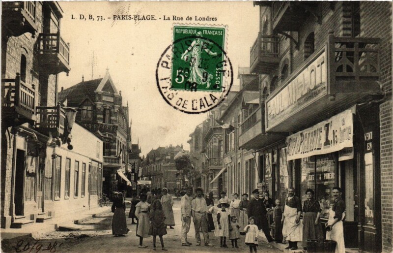 Carte postale ancienne Paris-Plage - La Rue de Londres