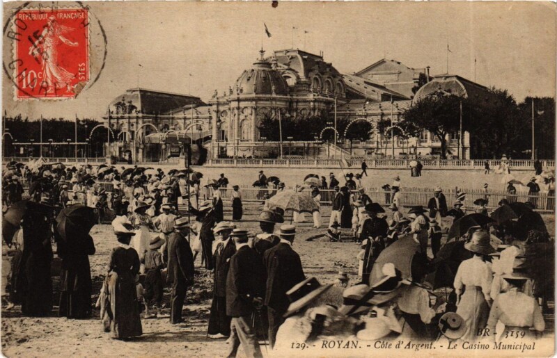 Carte postale ancienne Royan - Coté d'Argent - Le Casino Municipal à Royan