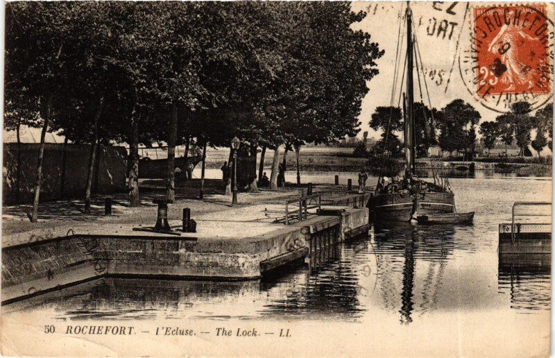 Carte postale ancienne Rochefort - L'Ecluse - The Lock à Rochefort