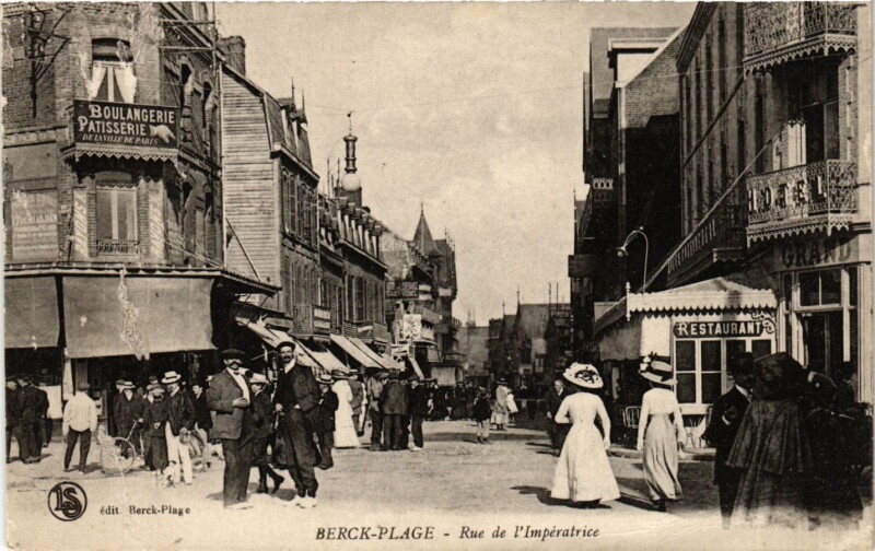 Carte postale ancienne Berck-Plage - Rue de l'Impératrice à Berck