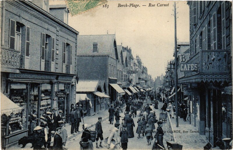 Carte postale ancienne Berck-Plage - Rue Carnot à Berck
