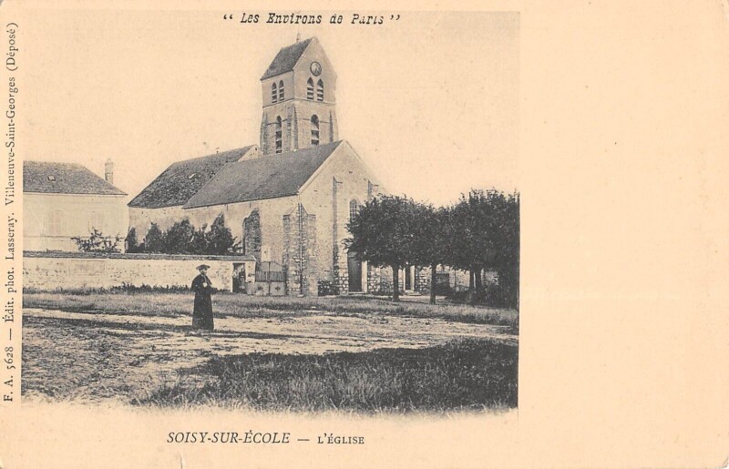 Carte postale ancienne Soisy Sur Ecole L'Eglise