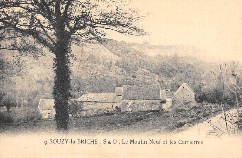 Carte postale ancienne Souzy La Briche Le Moulin Neuf Et Les Carrieres à Souzy-la-Briche