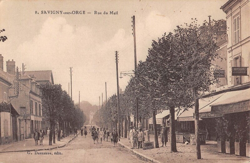 Carte postale ancienne Savigny Sur Orge Rue Du Mail à Savigny-sur-Orge