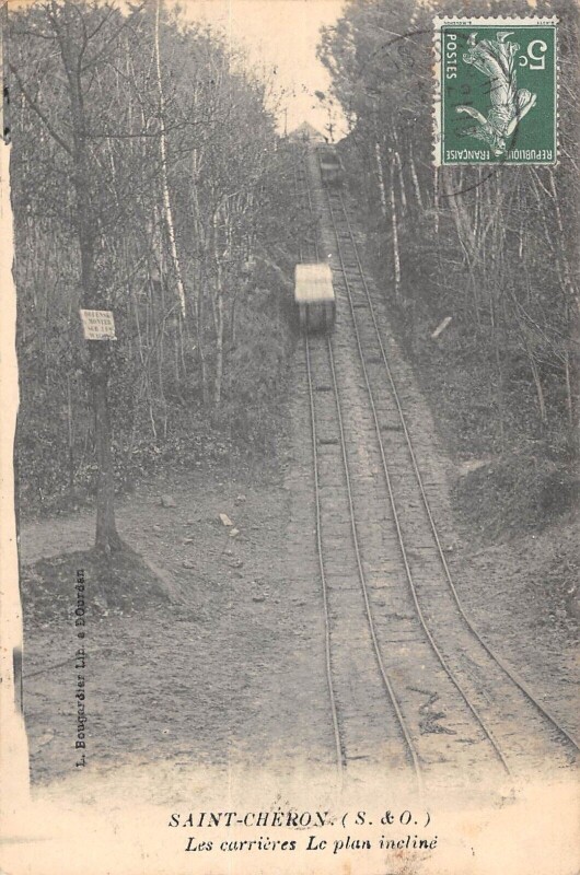 Carte postale ancienne Saint Cheron Les Carrieres Le Plan Incline