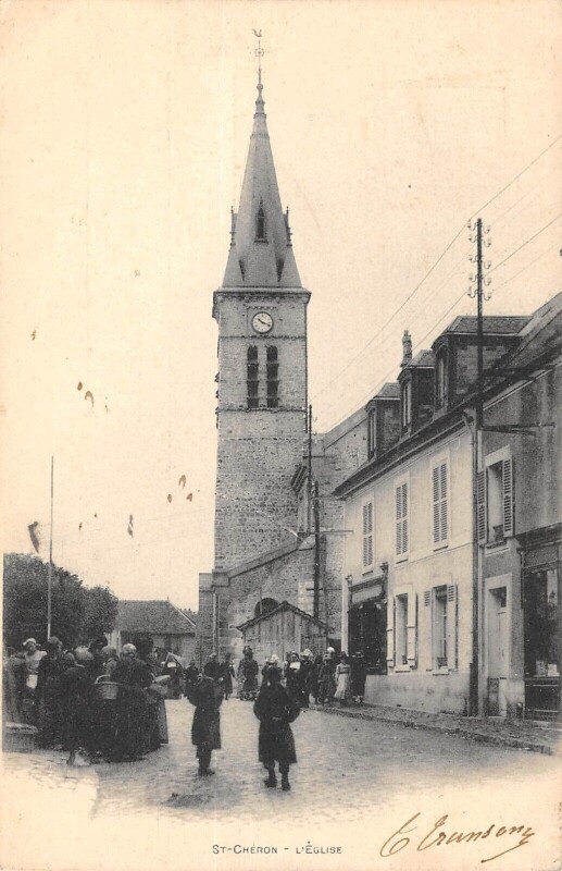 Carte postale ancienne Saint Cheron Eglise