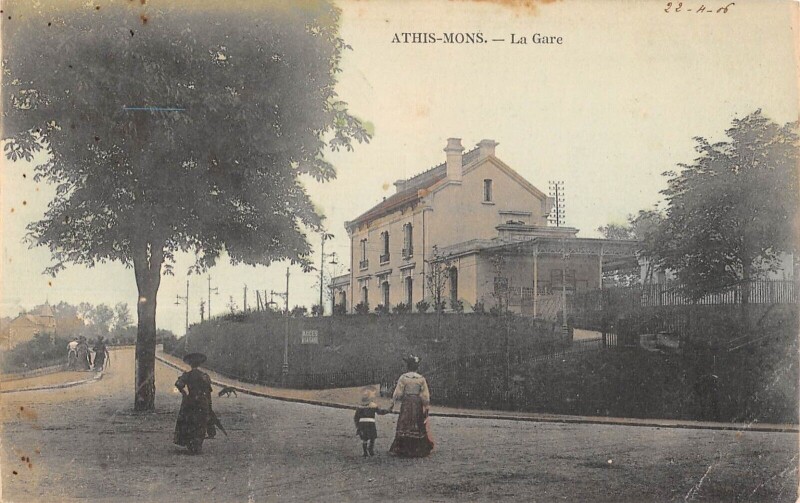 Carte postale ancienne Athis Mons La Gare à Athis-Mons
