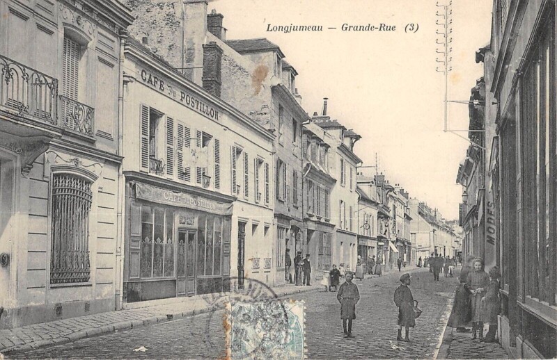 Carte postale ancienne Longjumeau Grande Rue à Longjumeau