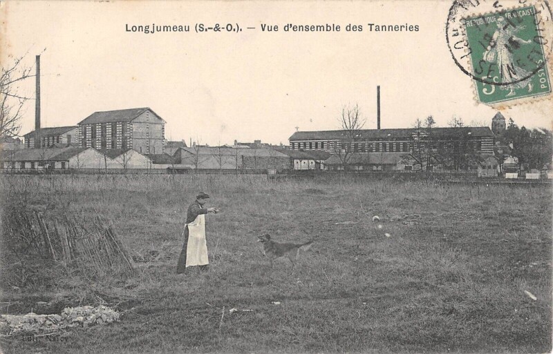 Carte postale ancienne Longjumeau Vue D'Ensemble Des Tanneries à Longjumeau