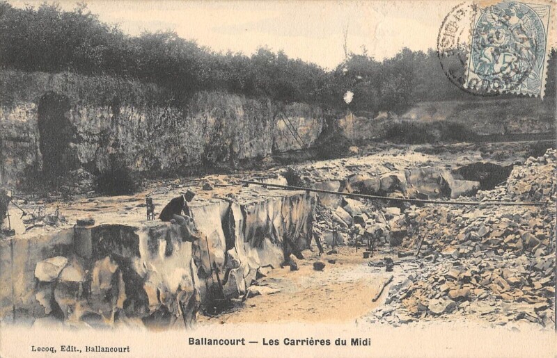 Carte postale ancienne Ballancourt Les Carrieres Du Midi
