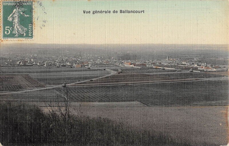 Carte postale ancienne Vue Generale De Ballancourt - Cpa Toilee