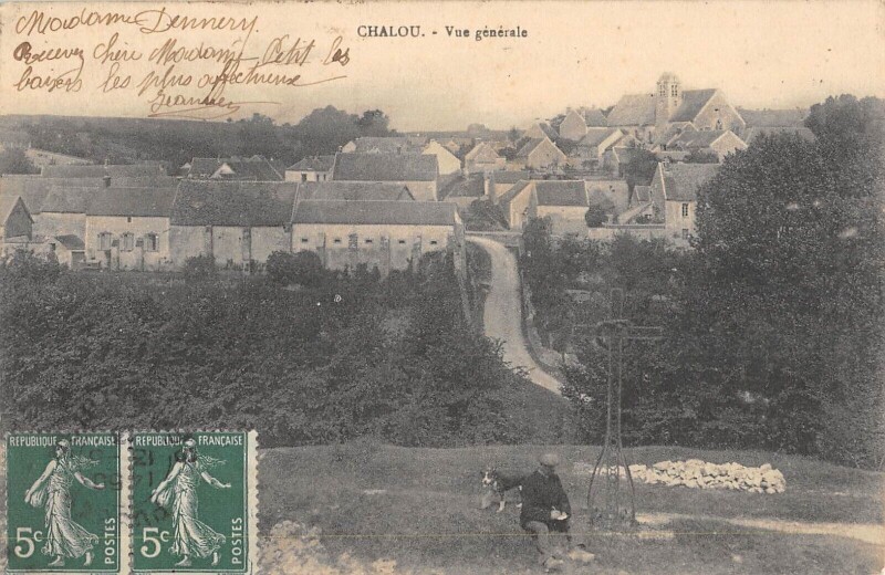 Carte postale ancienne Chalou Vue Generale