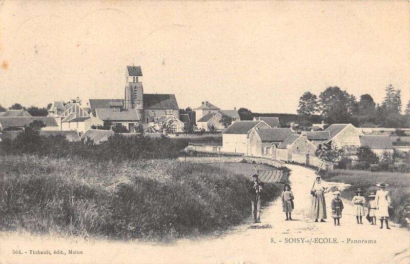 Carte postale ancienne Soisy Sur Ecole Panorama