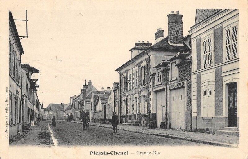 Carte postale ancienne Plessis Chenet Grande Rue