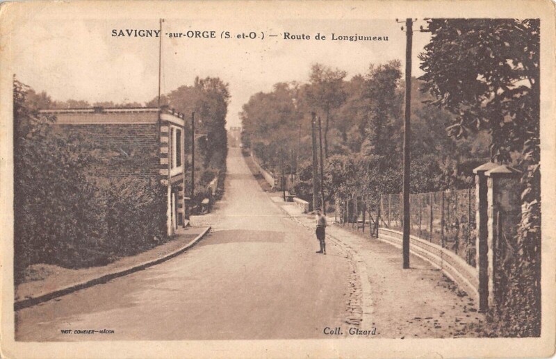 Carte postale ancienne Savigny Sur Orge Route De Longjumeau à Longjumeau