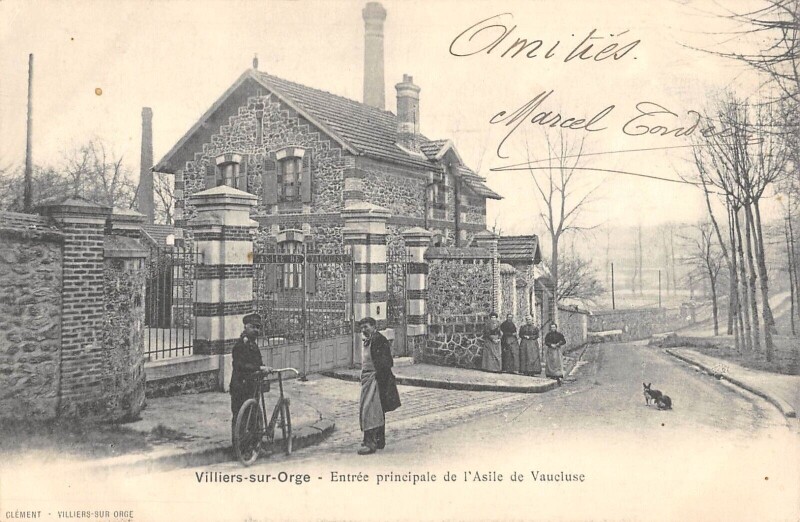 Carte postale ancienne Villiers Sur Orge Entree Principale De L'Asile De Vaucluse à Villiers-sur-Orge
