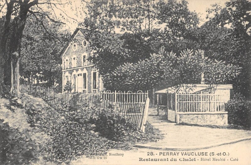 Carte postale ancienne Perray Vaucluse Restaurant Du Chalet Hotel Meuble